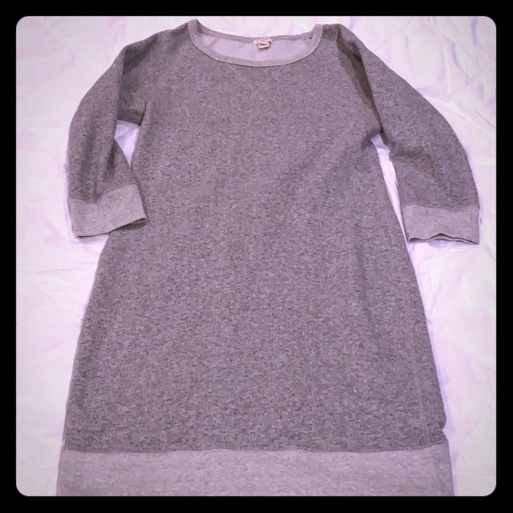 Grey fleece sweatshirt dress.  Good condition.
